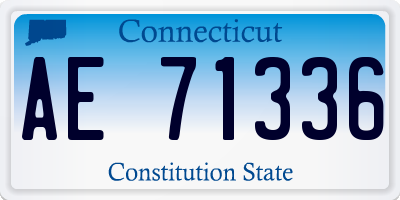 CT license plate AE71336