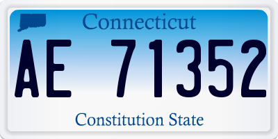 CT license plate AE71352
