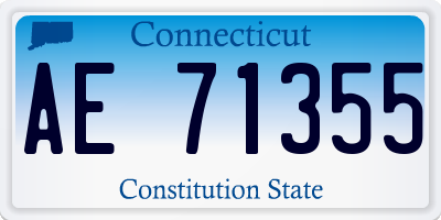 CT license plate AE71355