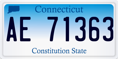 CT license plate AE71363