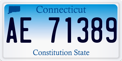 CT license plate AE71389