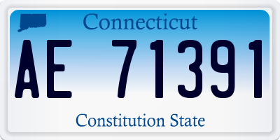 CT license plate AE71391