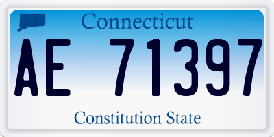 CT license plate AE71397