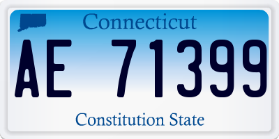 CT license plate AE71399