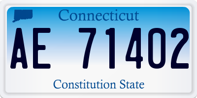CT license plate AE71402
