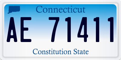 CT license plate AE71411