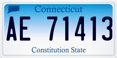 CT license plate AE71413