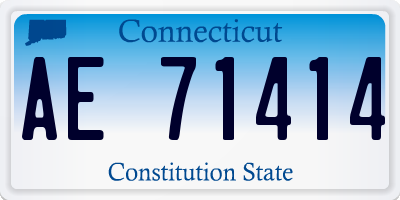 CT license plate AE71414