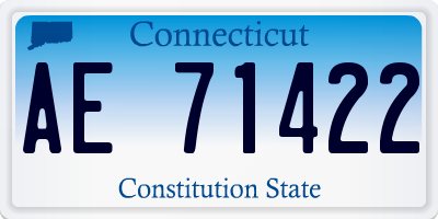 CT license plate AE71422