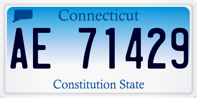 CT license plate AE71429