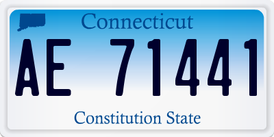 CT license plate AE71441