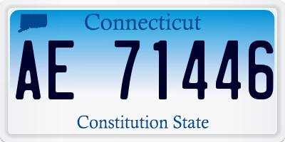 CT license plate AE71446