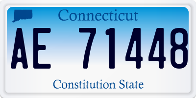 CT license plate AE71448