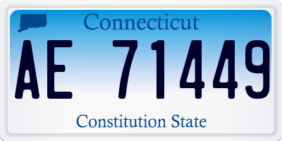 CT license plate AE71449