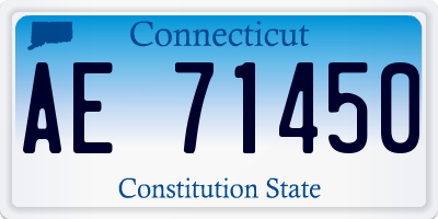 CT license plate AE71450