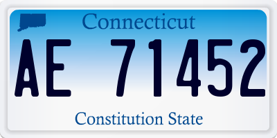 CT license plate AE71452