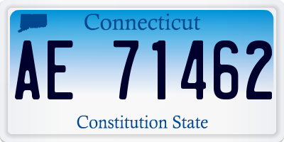 CT license plate AE71462