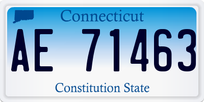 CT license plate AE71463