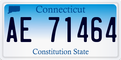 CT license plate AE71464