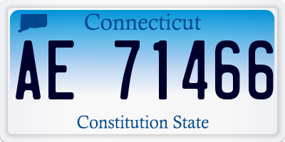 CT license plate AE71466