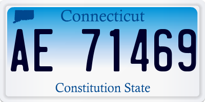 CT license plate AE71469