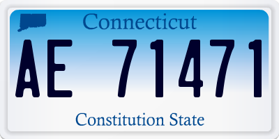 CT license plate AE71471