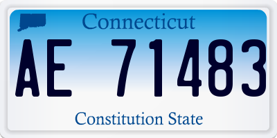 CT license plate AE71483