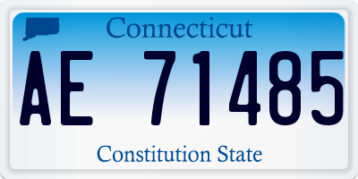CT license plate AE71485