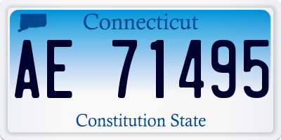 CT license plate AE71495
