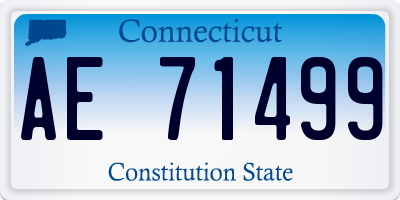 CT license plate AE71499