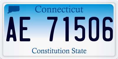 CT license plate AE71506