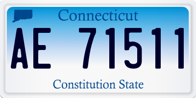 CT license plate AE71511