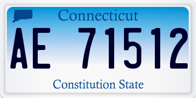 CT license plate AE71512