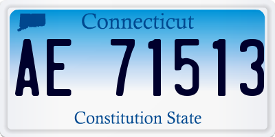 CT license plate AE71513