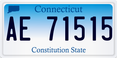 CT license plate AE71515
