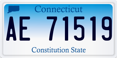 CT license plate AE71519