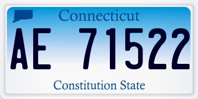 CT license plate AE71522