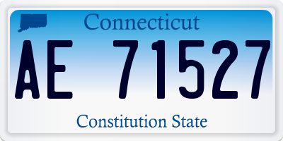 CT license plate AE71527