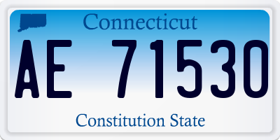 CT license plate AE71530