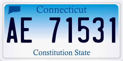 CT license plate AE71531