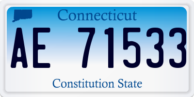 CT license plate AE71533