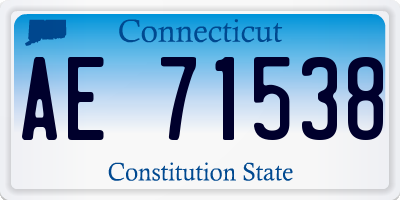 CT license plate AE71538