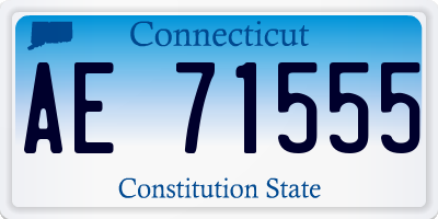 CT license plate AE71555