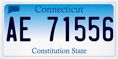 CT license plate AE71556