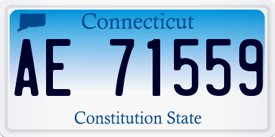 CT license plate AE71559