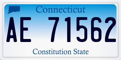 CT license plate AE71562
