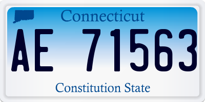 CT license plate AE71563