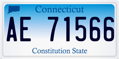 CT license plate AE71566