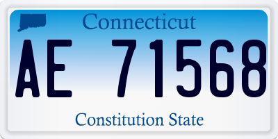CT license plate AE71568