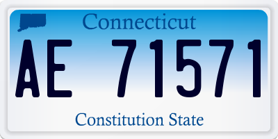 CT license plate AE71571
